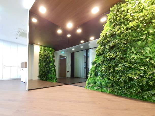 Full Length Tinted Mirror for Office Reception Design