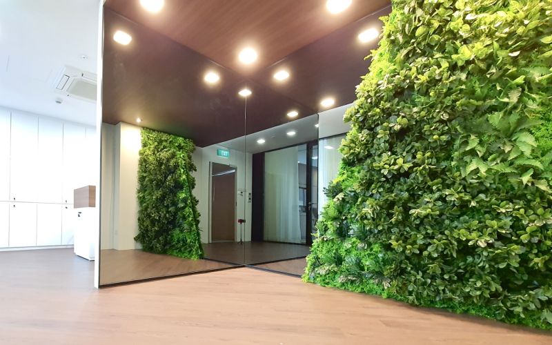 Full Length Tinted Mirror for Office Reception Design