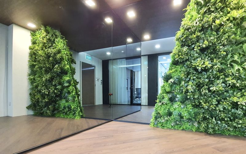 Full Length Tinted Mirror for Office Reception Design